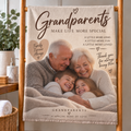 Personalised Grandparents  Photo Towel - Custom Design With Photo & Message