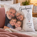 Personalised Grandparents Photo Cushion - Custom Cushion With Photo & Message