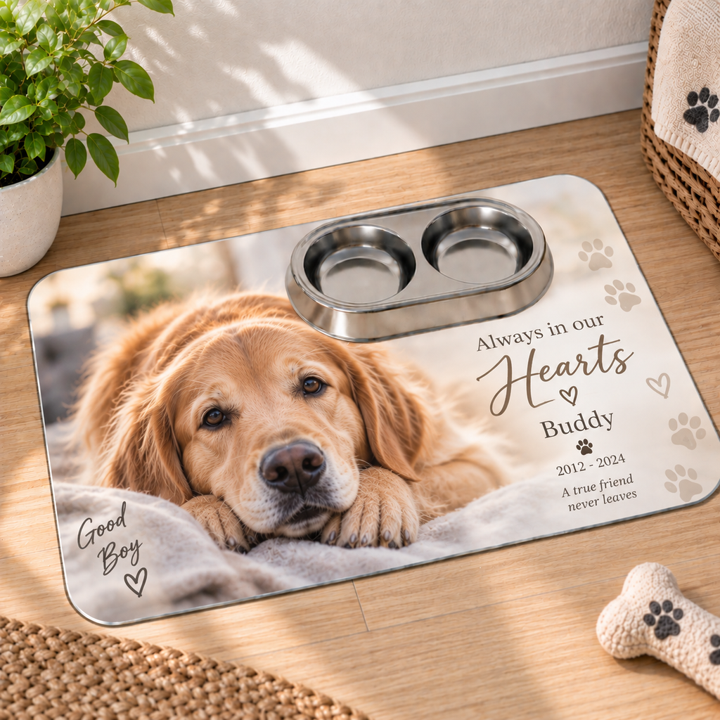 Personalised Pet Photo With Message, Date and Name Make-Up Bag – Upload Your Own Pet Photo and Message | Custom Photo Cosmetic Bag
