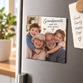 Personalised Grandparents 3 Photos Magnet – Upload Your Own Photos and Message | Custom Fridge Magnet