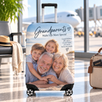 Personalised Grandparents  Photo Luggage Cover - Custom Luggage Cover With Photo & Message