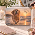 Personalised Pet Photo With Message Make-Up Bag – Upload Your Own Pet Photo and Message | Custom Photo Cosmetic Bag