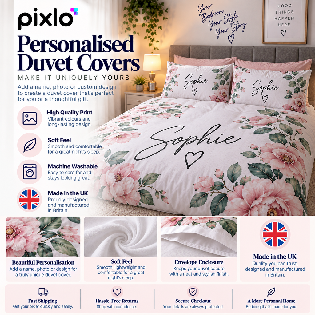 Personalised Photo Duvet Cover – Upload Your Own Picture