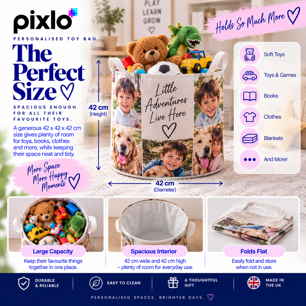 Personalised Photo Toy Bag – Upload Your Own Picture