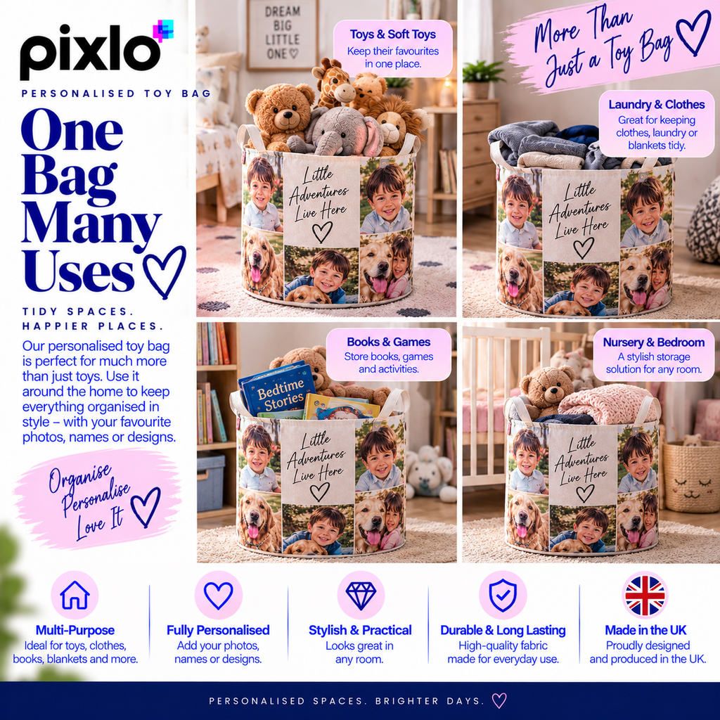 Personalised Photo Toy Bag – Upload Your Own Picture