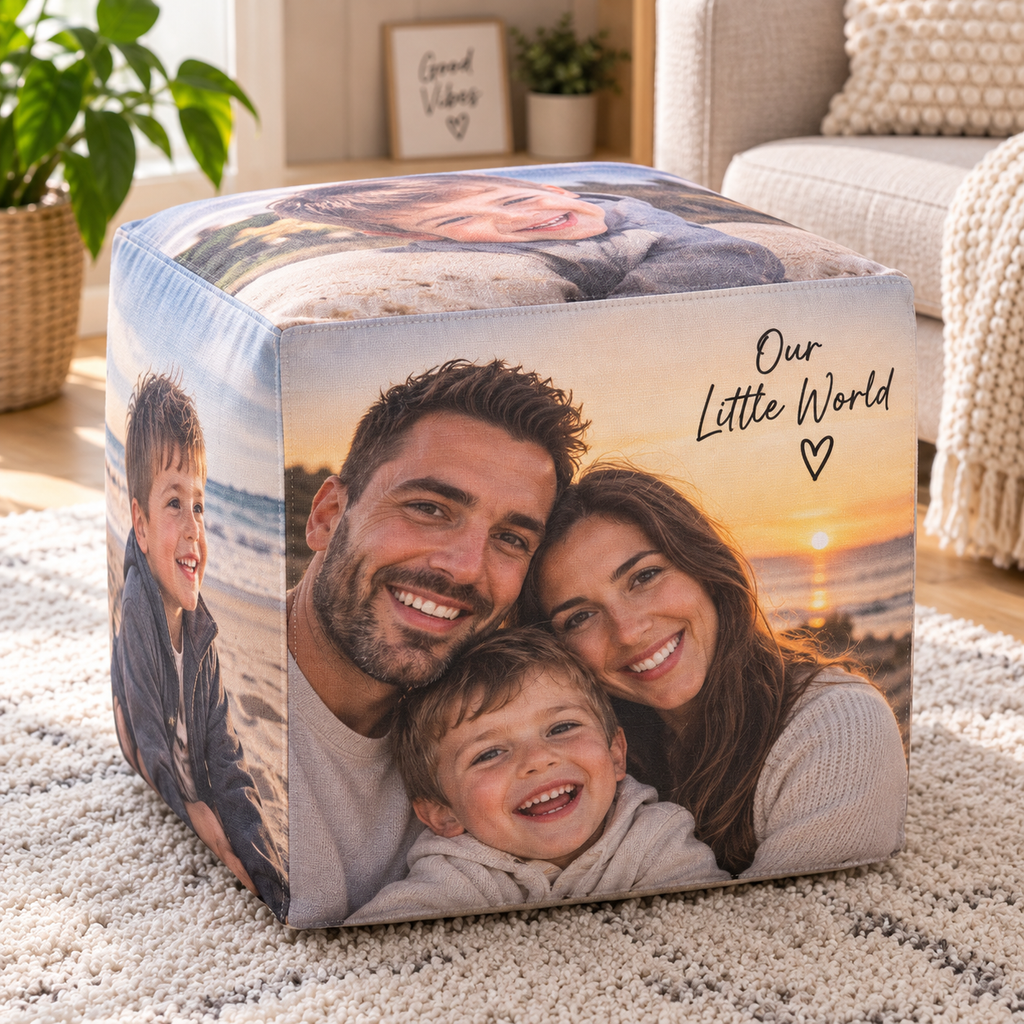 Personalised Photo Pouffe – Upload Your Own Picture