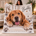 Personalised Pet Photo Blanket – Custom Dog & Cat Blanket With Name