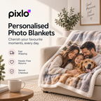 Personalised 4 Photo Collage Blanket – Custom Blanket With Your Pictures