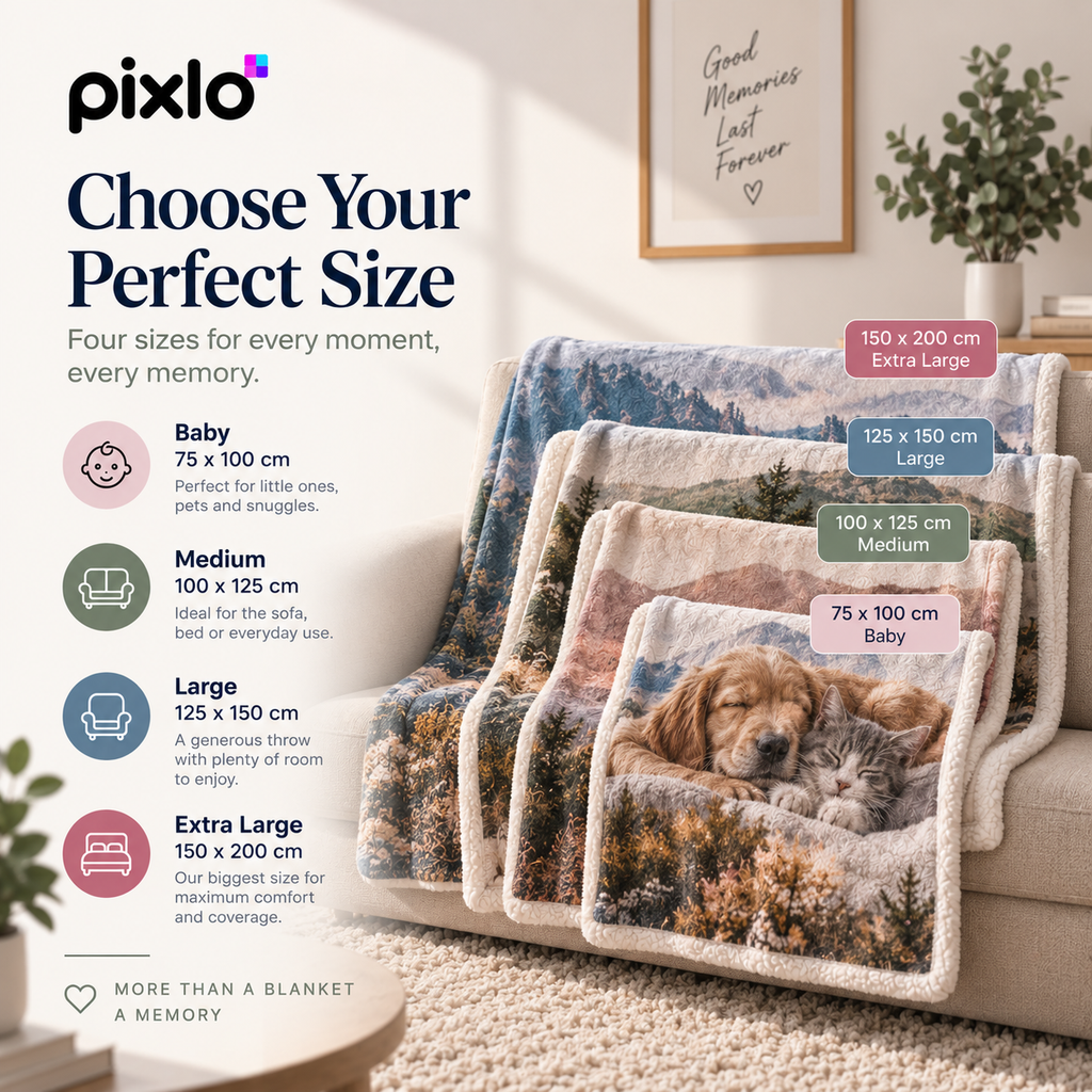 Personalised 4 Photo Collage Blanket – Custom Blanket With Your Pictures