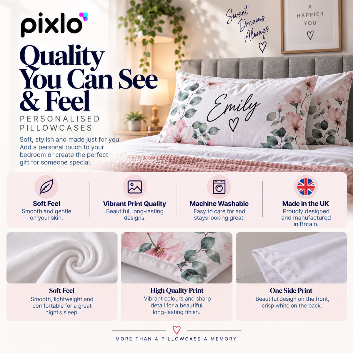 Personalised Photo Pillowcase – Upload Your Own Photo