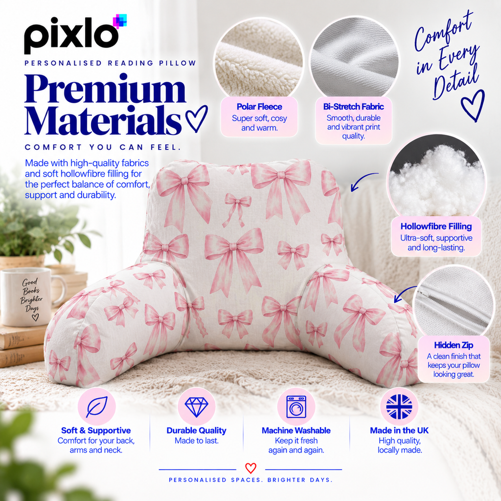 Personalised Photo Reading Pillow – Upload Your Own Picture