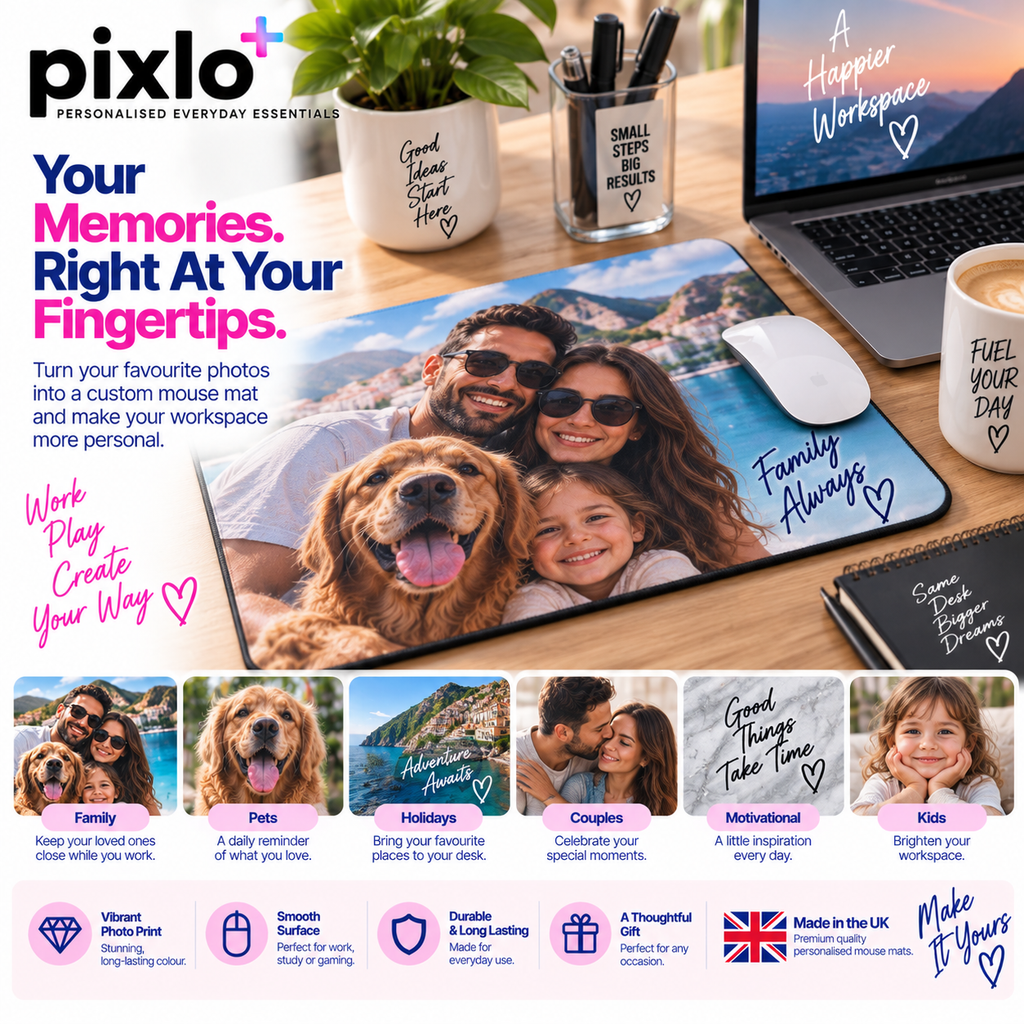 Personalised Mouse Mat – Upload Your Own Photo | Custom Photo Mousemat
