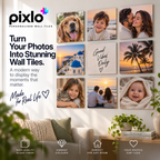 Personalised Memorial Photo Wall Tiles – Upload Your Own Photo, Name and Dates | Square Custom Picture Tiles