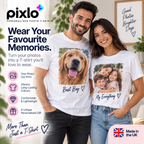 Personalised Pet Photo T-shirt  - Custom Dog & Cat Design With Name