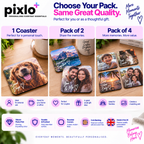 Personalised Mum Photo Coaster – Upload Your Own Photo and Message | Custom Picture Coaster
