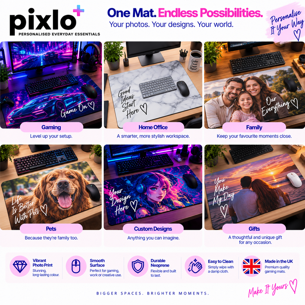 Personalised Anniversary Photo Gaming Mat – Custom Photo Design