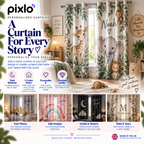 Personalised Photo & Name Curtain - Custom Curtain With Your Photo & Name