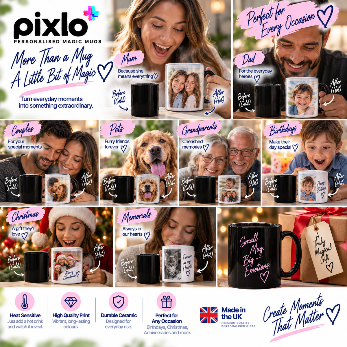 Personalised Dad Photo Heat Changing Mug – Custom Mug With Photo & Message