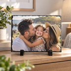Personalised Photo Slate – Upload Your Own Photo | Custom Picture Slate Stand