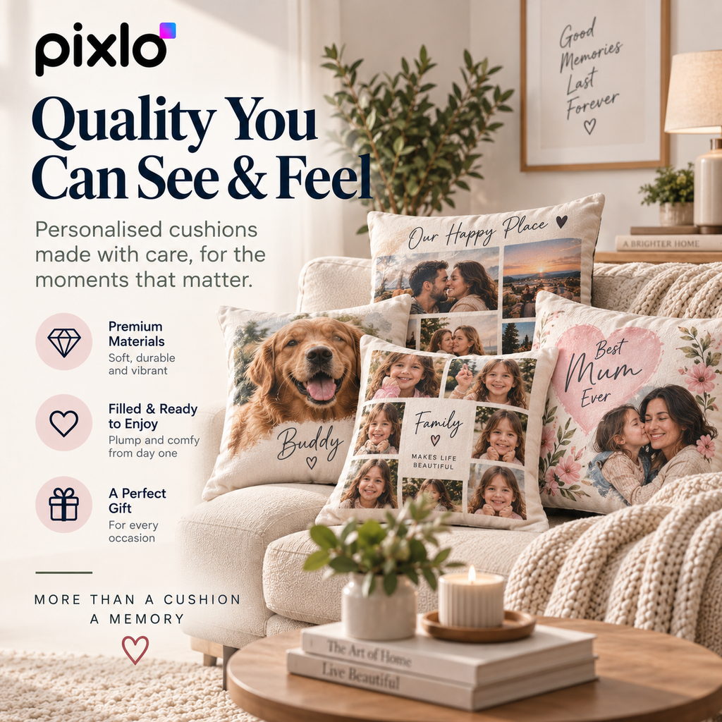 Personalised Photo Cushion – Upload Your Own Photo